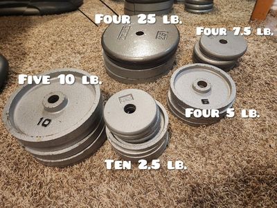 Complete Home Gym Set w/ 225 lbs of plates