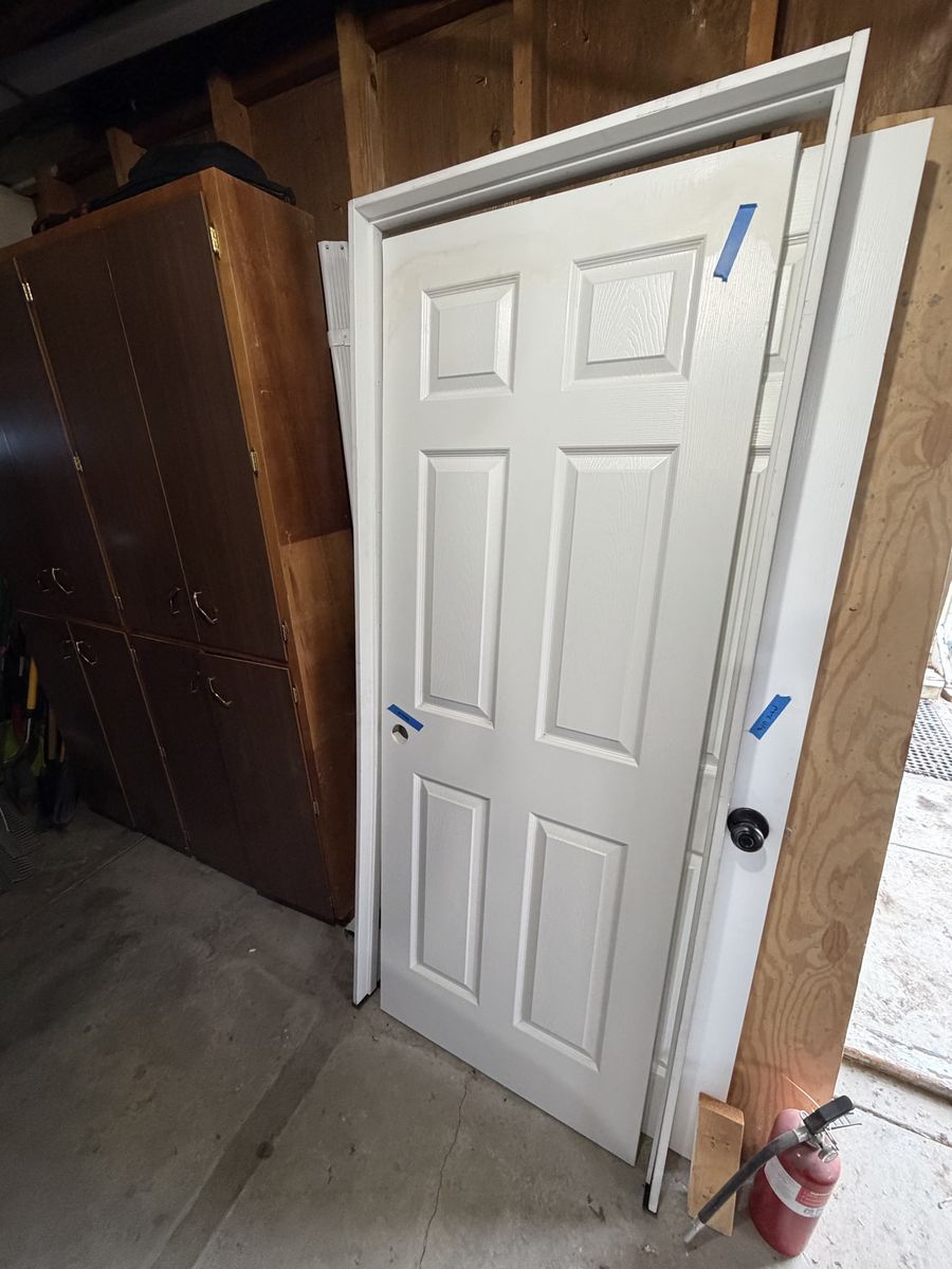 6 panel door & mismatched frame