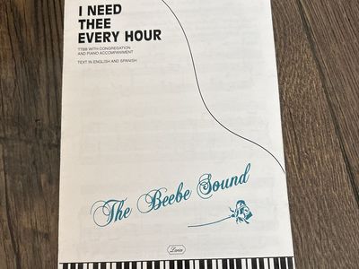 The Beebe Sound "I Need Thee Every Hour" Sheet Music - English & Spanish TTBB Piano Accomp.