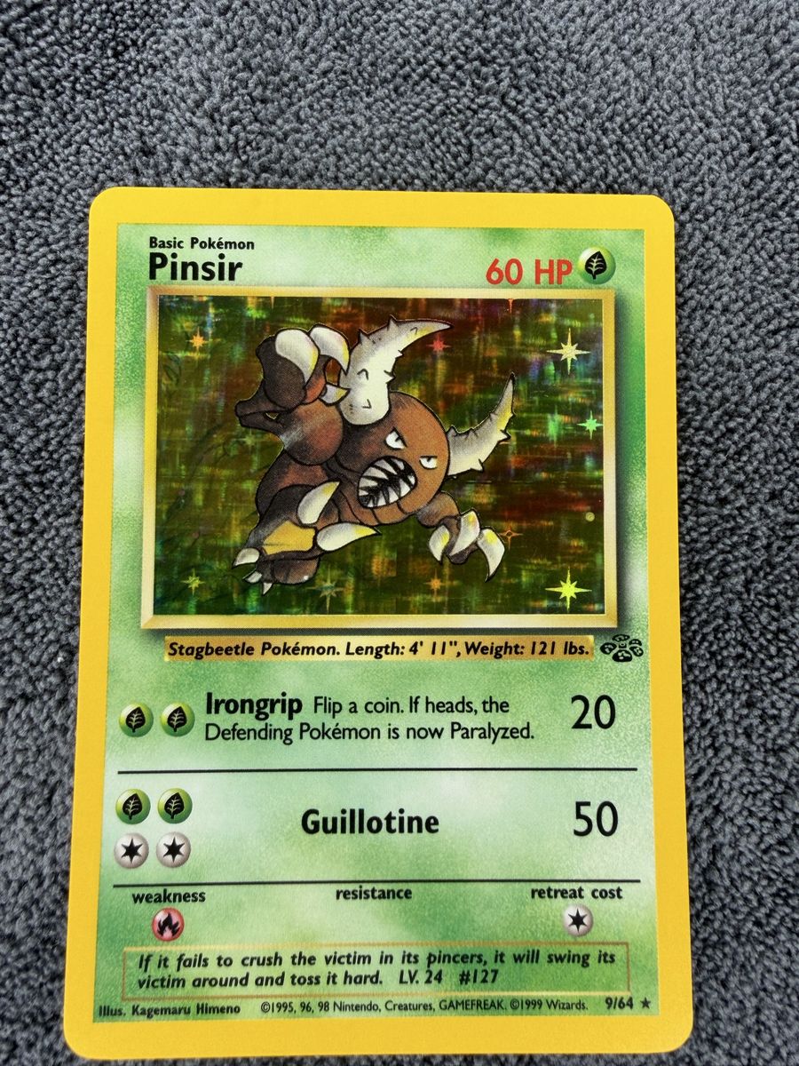 Pinsir 9/64 Holo Jungle WOTC Pokemon Card LP
