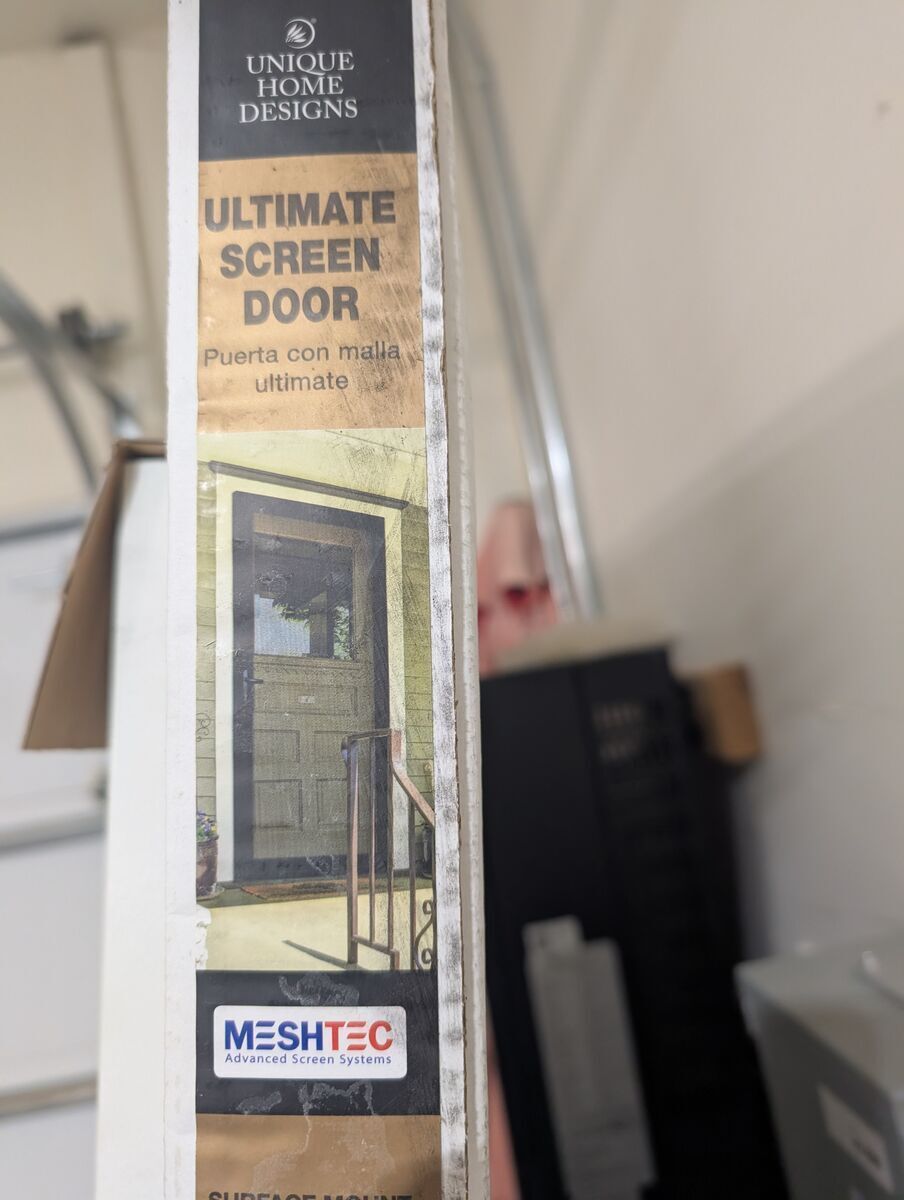 36 in. x 80 in. Bronze Surface Mount Ultimate Security Screen Door with Meshtec Screen