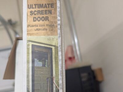 36 in. x 80 in. Bronze Surface Mount Ultimate Security Screen Door with Meshtec Screen