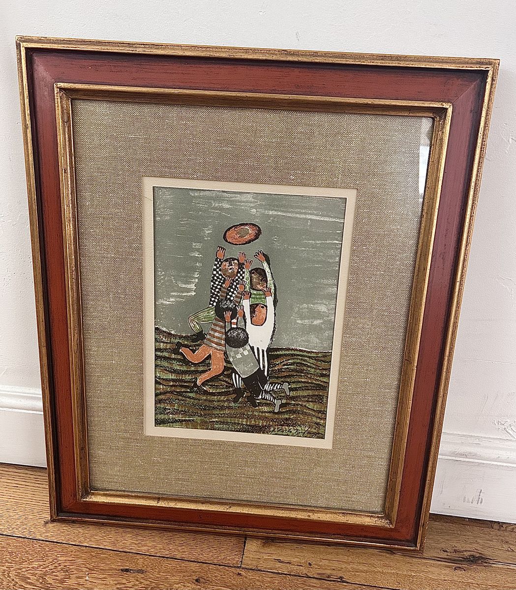 Rodo Boulanger “jue de balle” Signed Lithograph