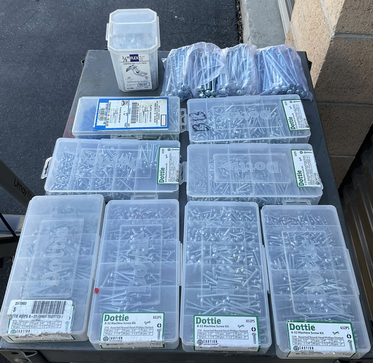 Wholesale Electrician Fastener Lot - (7) L.H. Dottie Screw Kits & Bulk Hardware