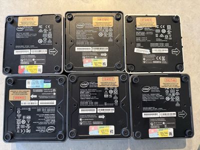 Lot of 6 Intel NUC Mini PCs Various Models NUC7 NUC8 NUC10