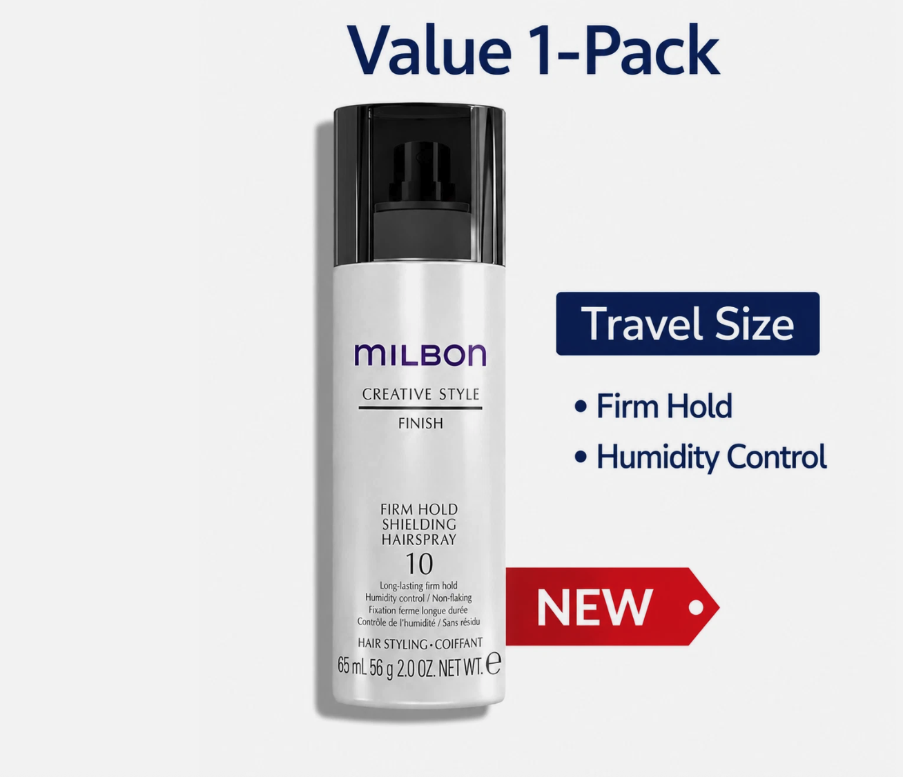 MILBON Firm Hold Shielding Hairspray #10 Travel Size 2oz 65mL NEW Fast Ship