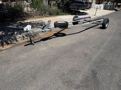 Free Single Axle Boat Trailer - Used with Spare Tire