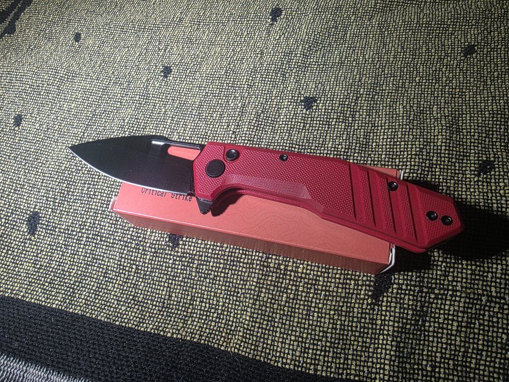 Critical Strike Rowdy B508-RDBF Folding Pocket Knife Red G10 VG10 *OBO