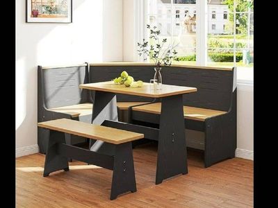 NEW- Breakfast Nook Dining Table Set