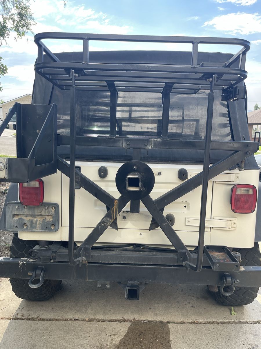 Custom fabricated rear swing-out w/ tire carrier for wrangler TJ