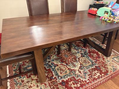 Solid Wood Dining Table (84" x 40" x 30")