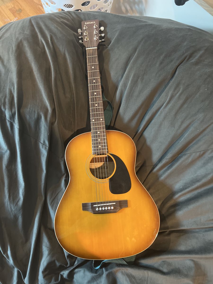 Tanara Acoustic Guitar Sunburst Finish 6-String Right-Handed Full Size
