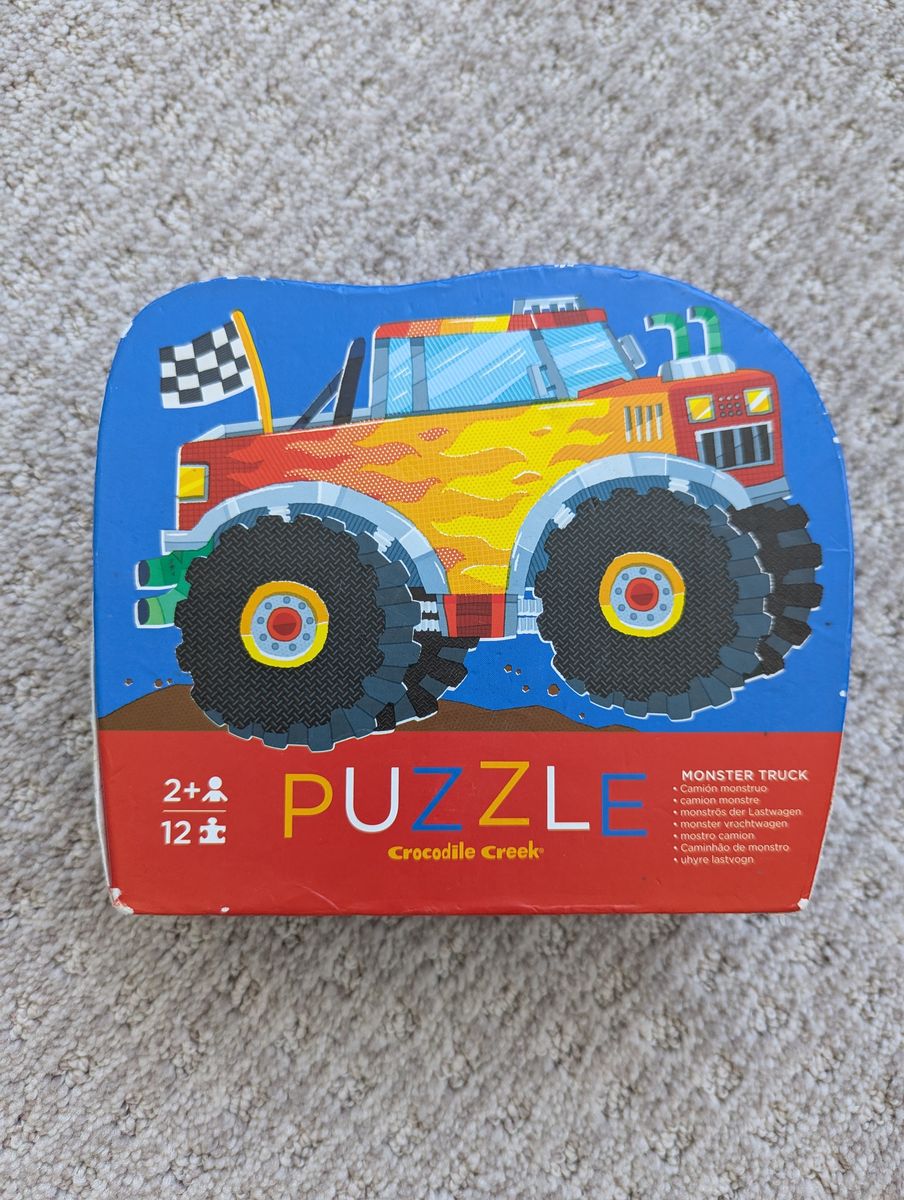 Crocodile Creek Monster Truck Toddler Puzzle, 12 pieces