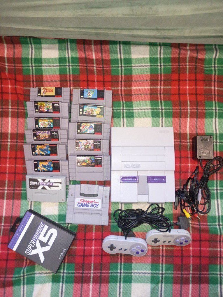 Super Nintendo system and  game bundle