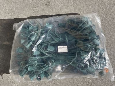 120' C9 Holiday Light Cord - BRAND NEW in Package - (Green Wire)