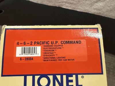 Lionel UP 4-6-2 Command Equiped