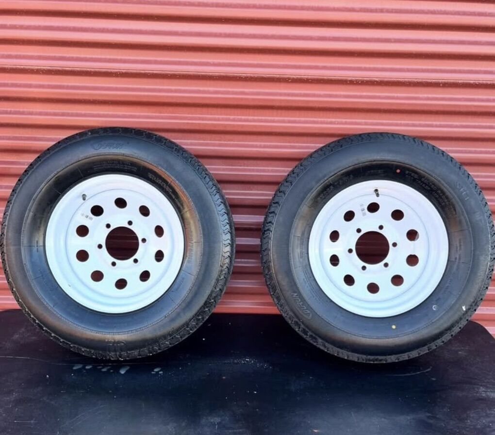 Set Of Two 225/75 R Trailer Tires 6 On 5.5 New
