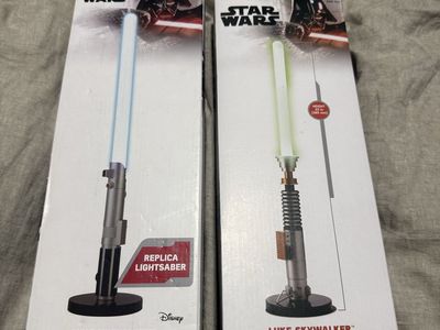 Star Wars Luke Skywalker Lightsaber Desk Light Replica - Blue & Green Set