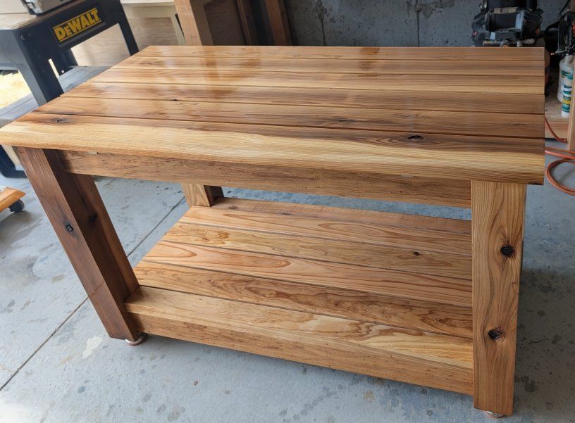 outdoor cedar table