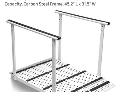 Portable Wheelchair Ramp with Handrail , Folding