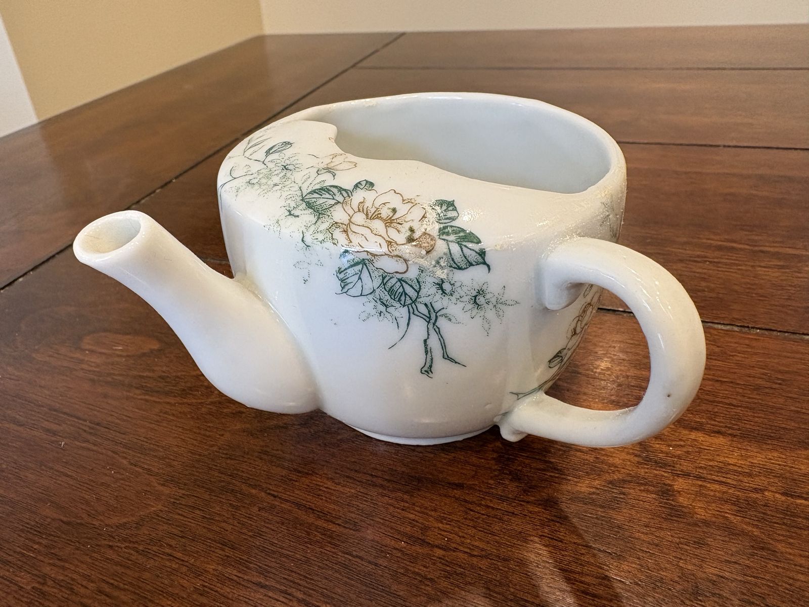 Antique Flower Invalid Cup or Feeder 