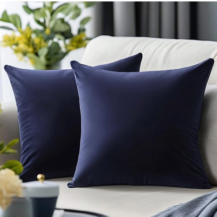 Navy Blue Pillow Covers 18x18