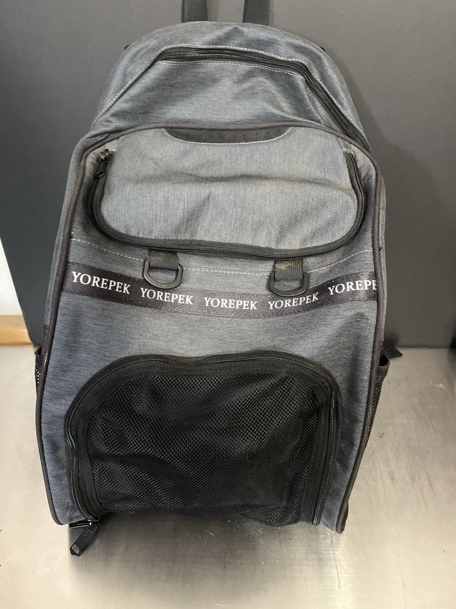 Yorepek Grey Soccer Backpack with Multiple Compartments and Mesh Pockets - Durable and Versatile