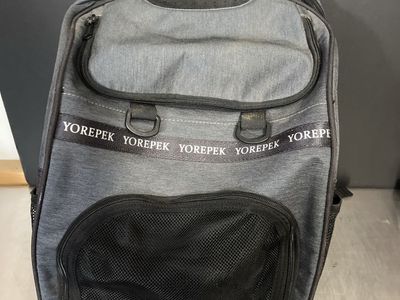 Yorepek Grey Soccer Backpack with Multiple Compartments and Mesh Pockets - Durable and Versatile