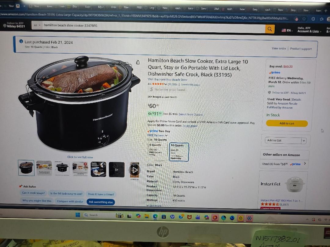 Brand new Crockpot In the box 10 quart .
