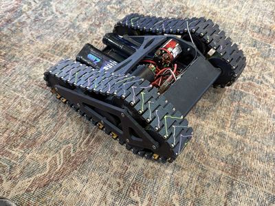 Custom Built RC Tank with Tracked System and High-Performance Motor