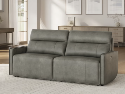 BACK TO SCHOOL COMFORT DEAL – HENREDON KEIRA LEATHER POWER RECLINING SOFA