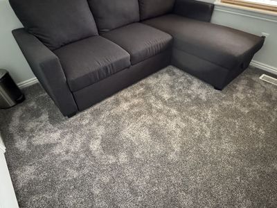 Dark Gray Sectional Sofa w/ Chaise Storage + Pull-