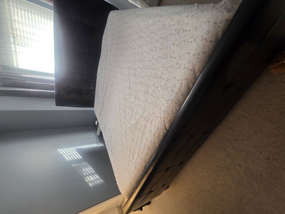 Leather King Bed frame RC Willey