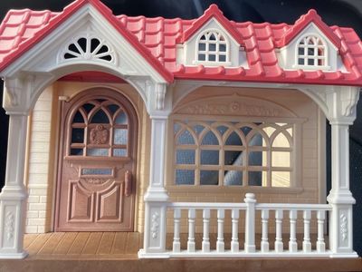 Calico Critters Red Roof Country House Single Story W Front Porch