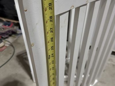 White Wooden Free Standing Pet or Child Safety Gate 32 x 21 Inch