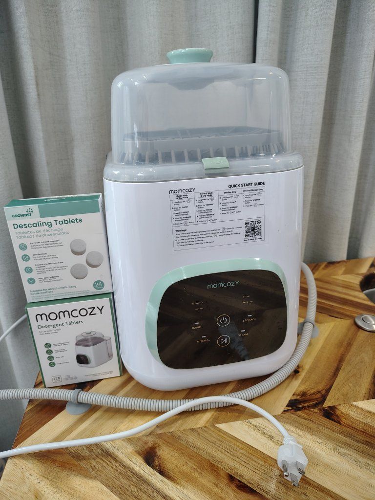 Momcozy Baby Bottle Sterilizer and Dryer - Quick Wash, Normal Wash, Sterilize, Dry & Storage Modes