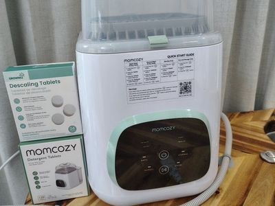 Momcozy Baby Bottle Sterilizer and Dryer - Quick Wash, Normal Wash, Sterilize, Dry & Storage Modes