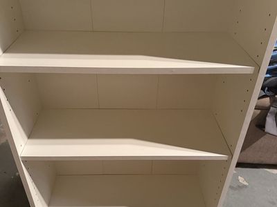 White 3-Shelf Wooden Bookcase Shelving Unit
