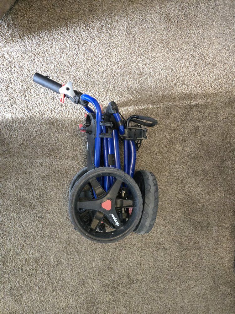 Clicgear 3.5+ Golf Push Cart - Blue with Seat