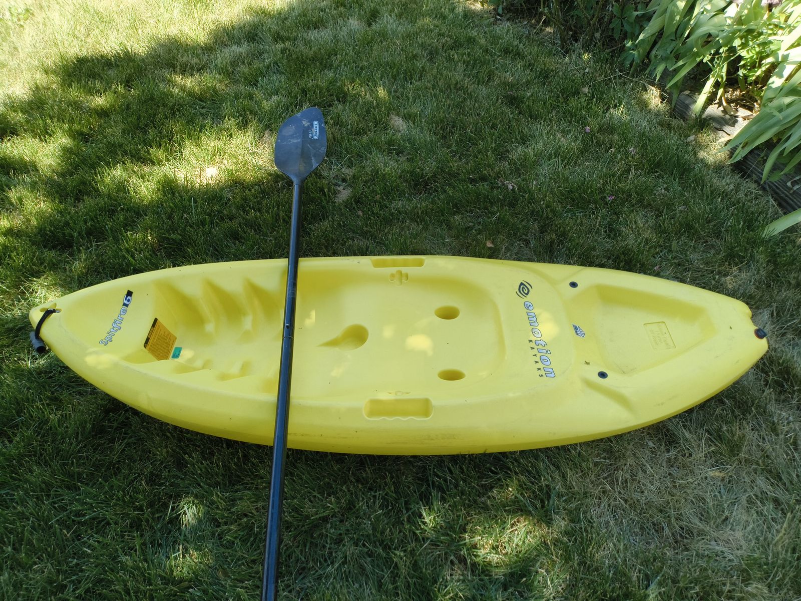 Emotion Spitfire 6 Sit-on-Top Kayak - Youth - Yellow, 1-Person, with Paddle
