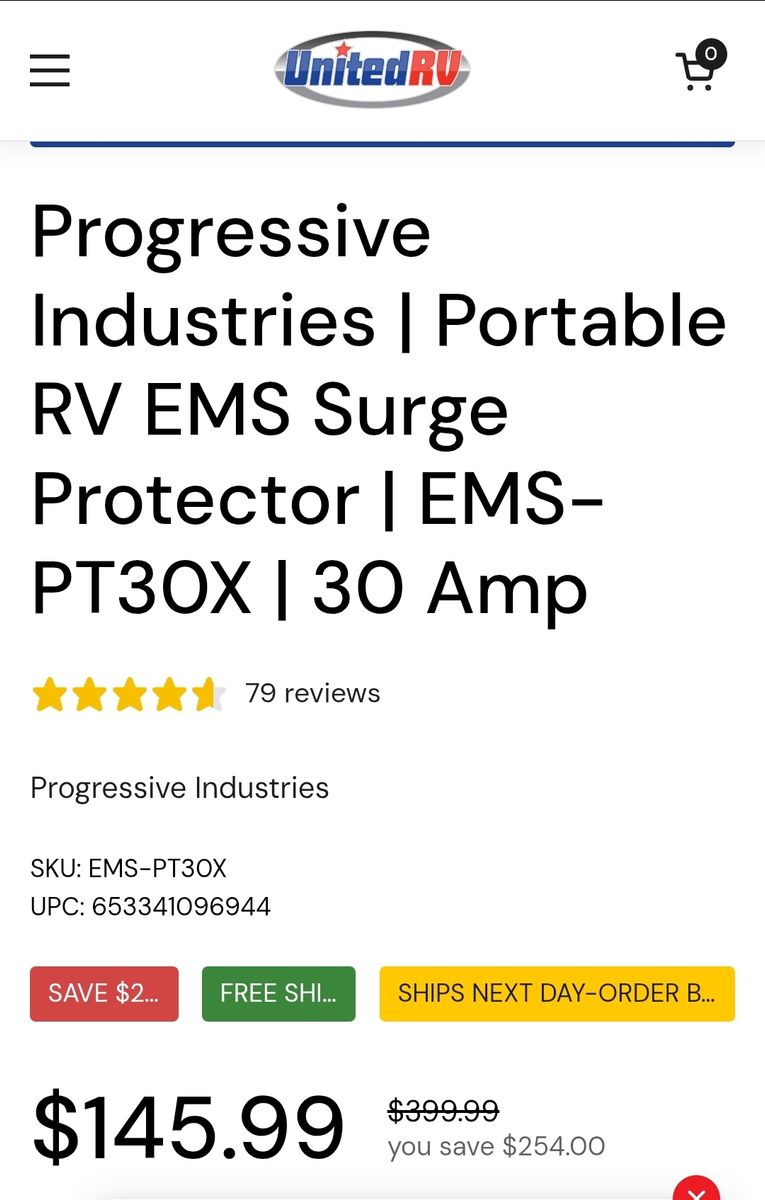 DIGITAL Rv Surge Protrctor 