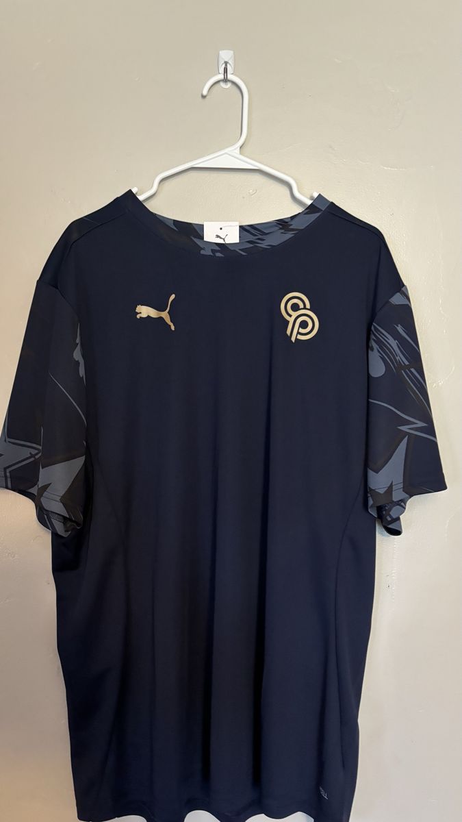NWT Puma DryCELL Men's Athletic T-Shirt Navy Blue Star Pattern Size XXL