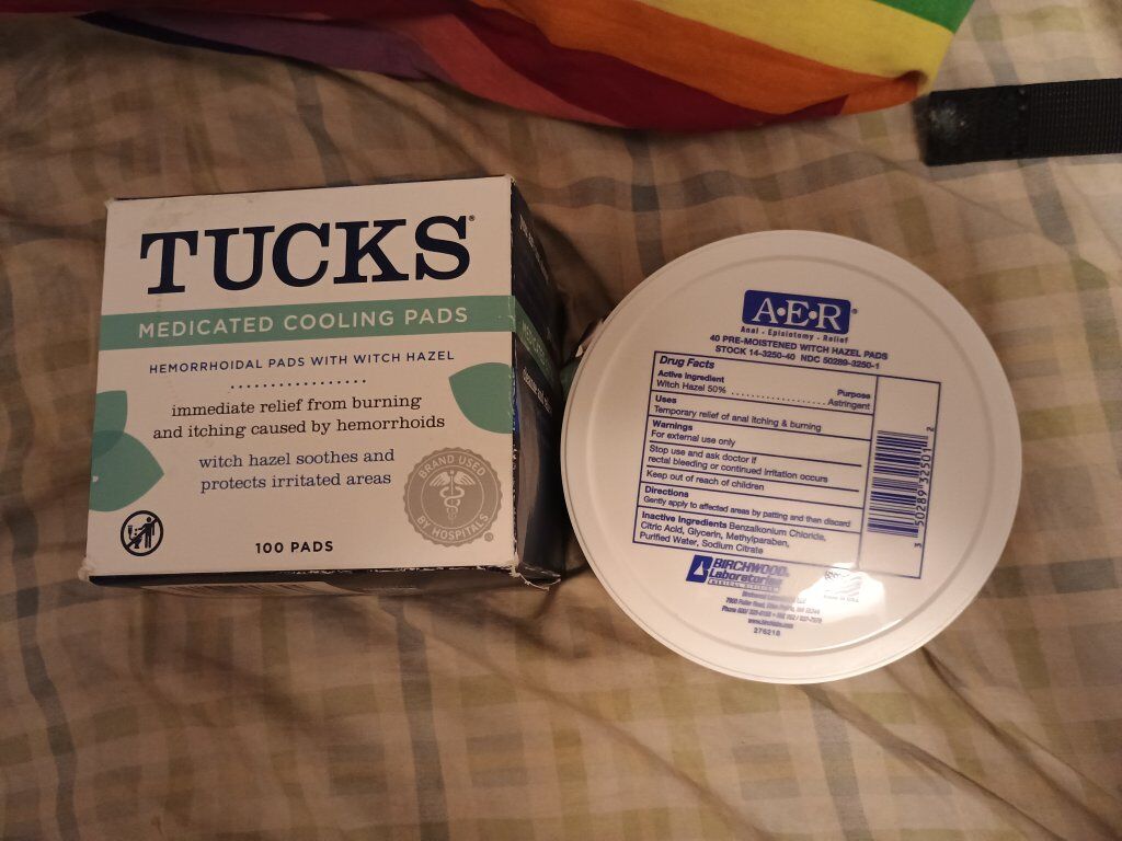 tucks witch hazel pads for postpartum care