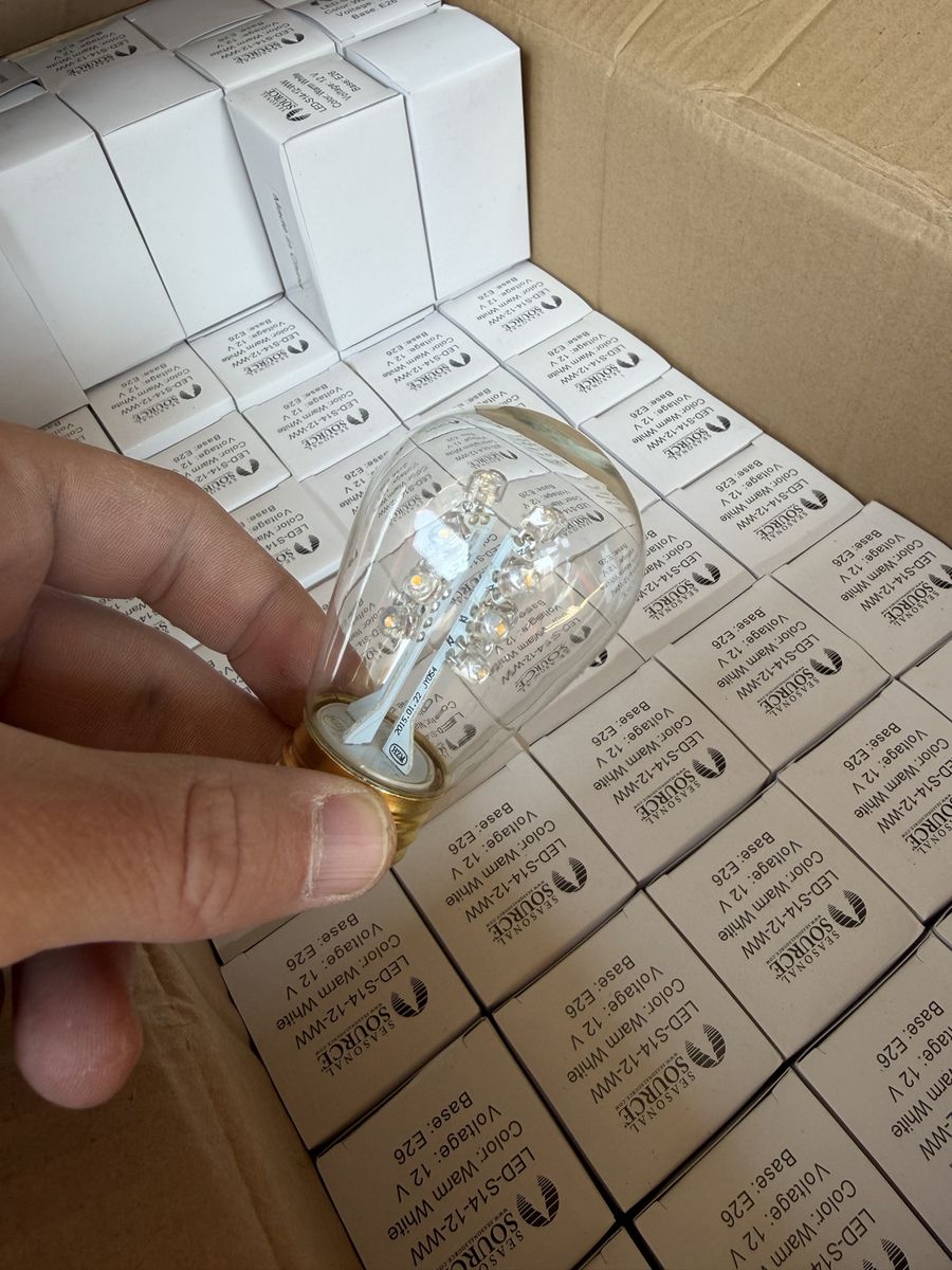 NEW! 12V Warm White LED Christmas Light Bulbs – $50 for 150EA or .50 a bulb!