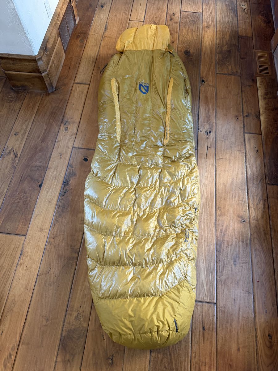 NEMO Disco 15 Down Sleeping Bag Mens Long 650FP Excellent Condition