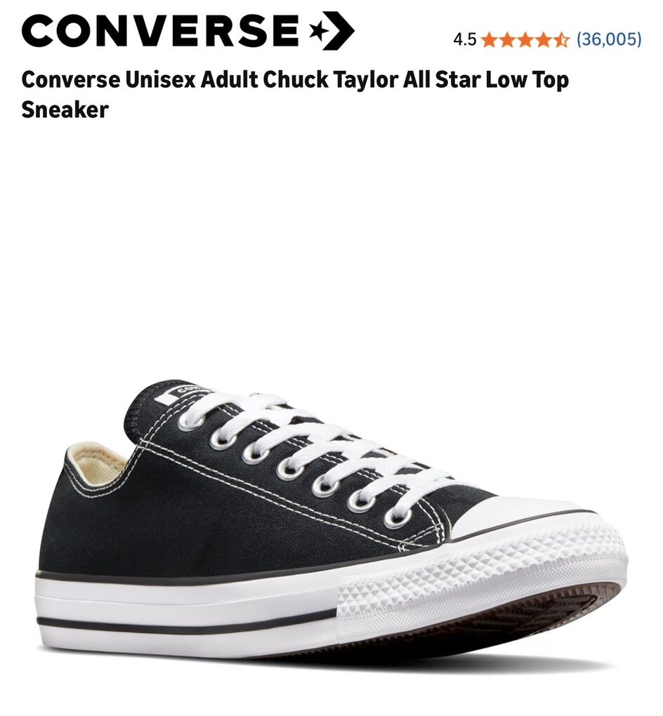 Converse LowTop Black n White New Shoes