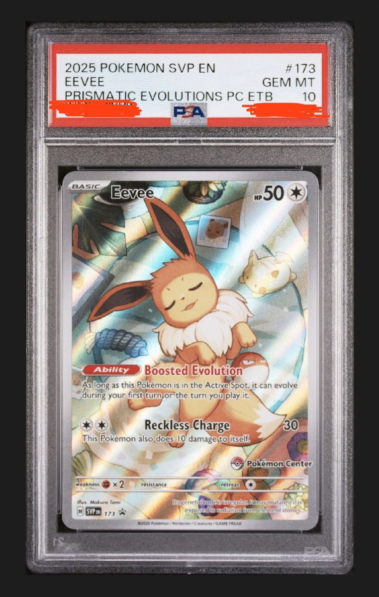 PSA 10 Eevee Pokemon Center ETB Promo Prismatic