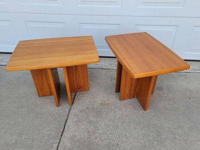 Mid Century Danish Teak Pair of End/Side Tables