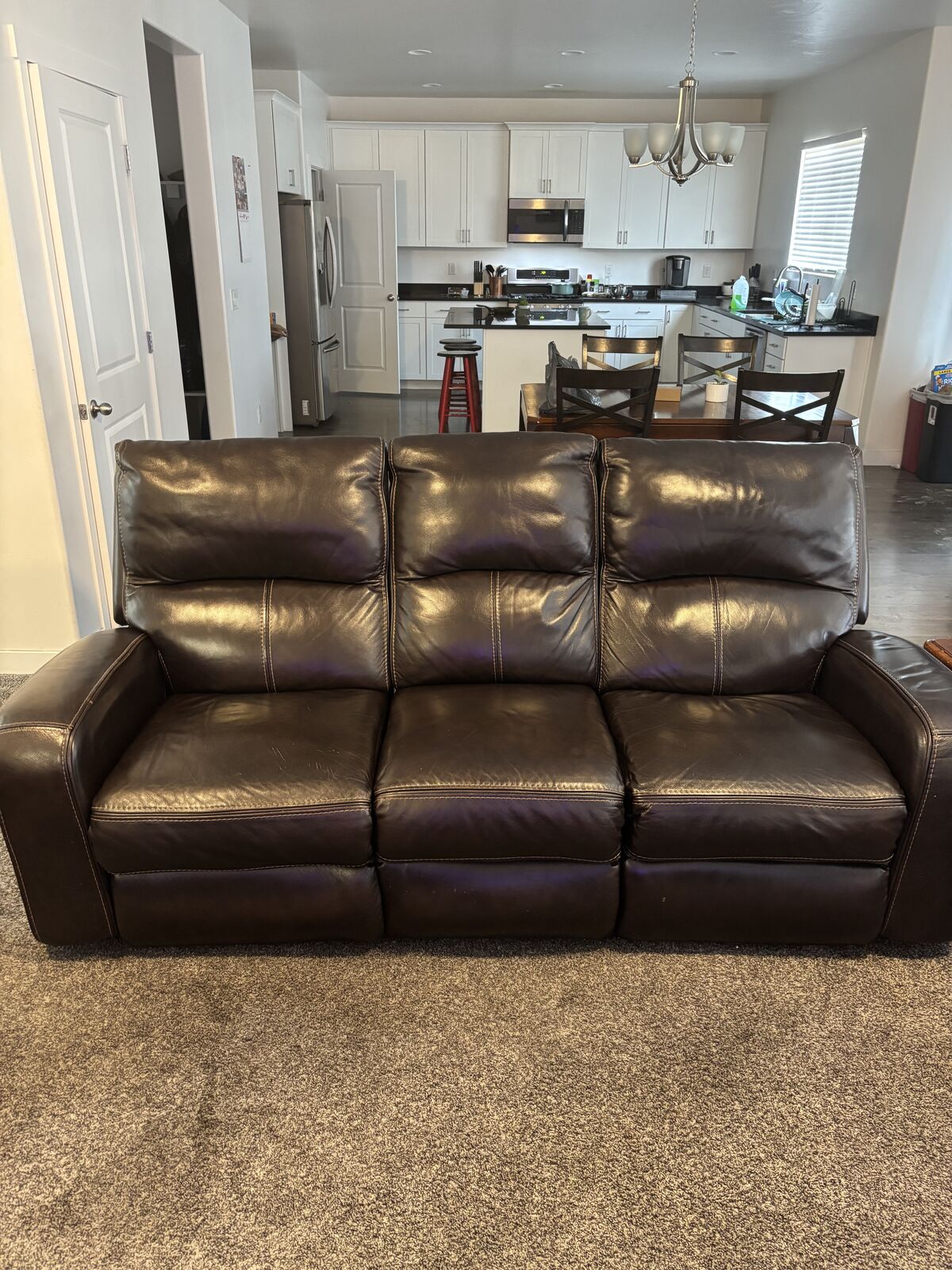 Reclining Leather Couch