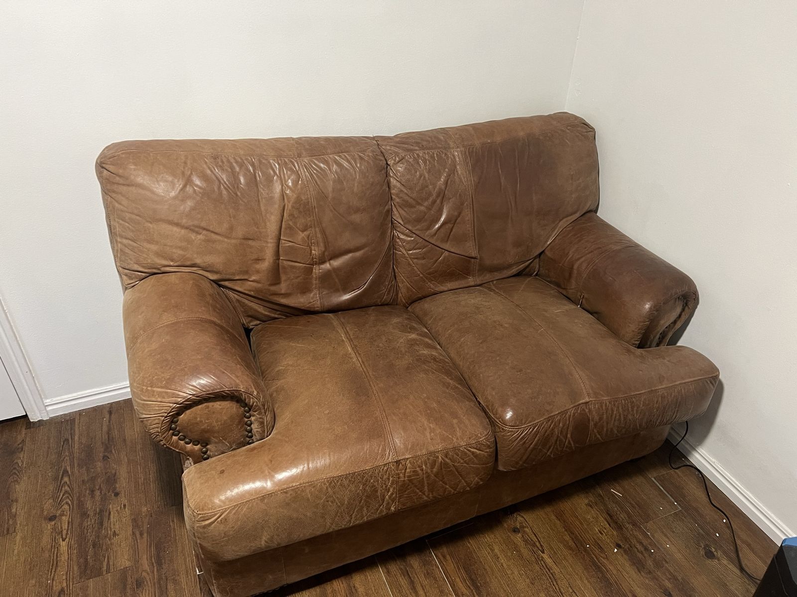 Free leather loveseat